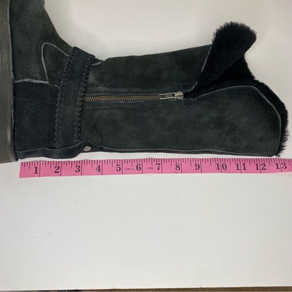 UGG Braiden Boot Black UGG Women's Cuff Boot Size 7.5 - Picture 10 of 10